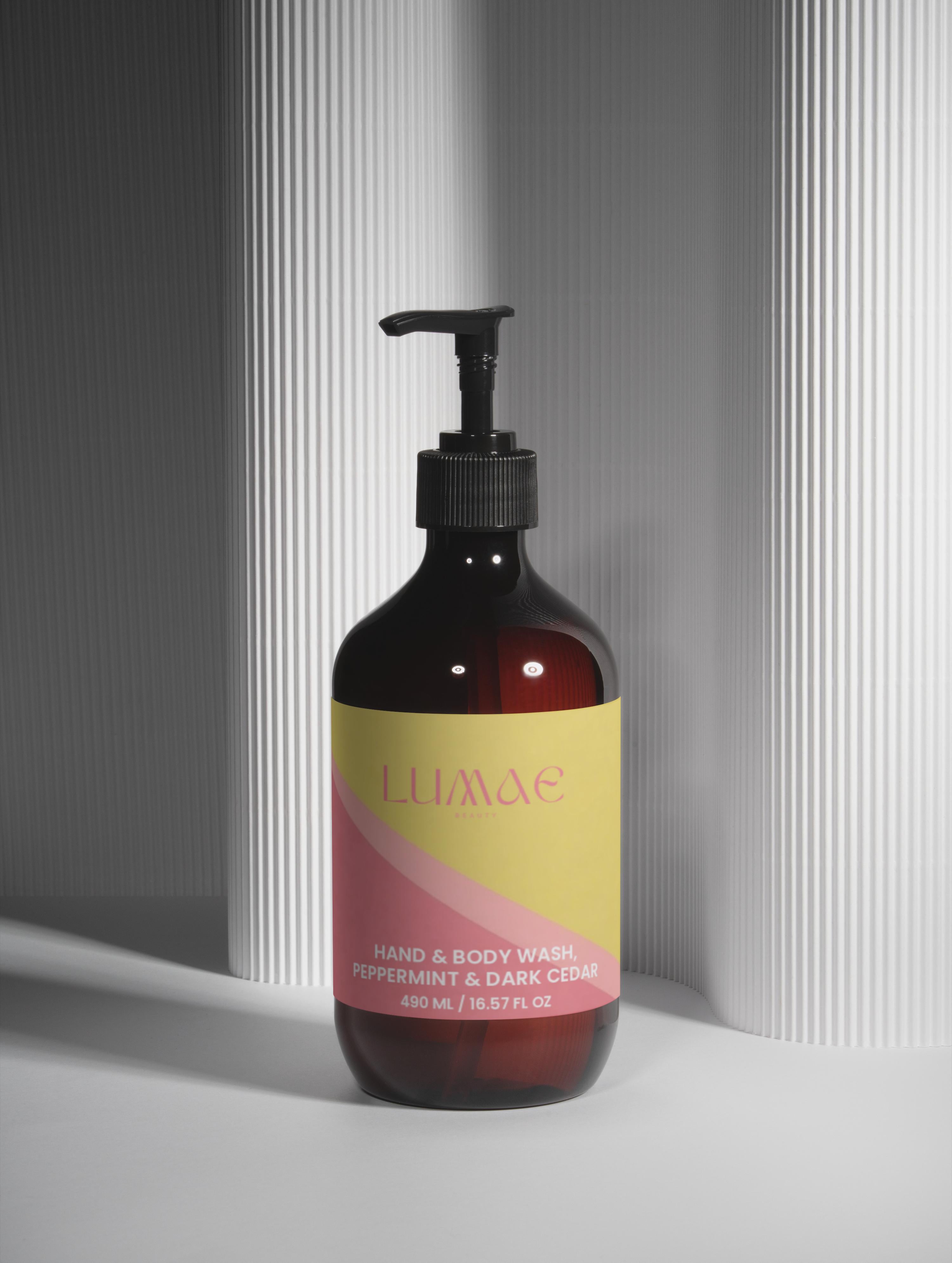Hand & Body Wash, Peppermint & Dark Cedar